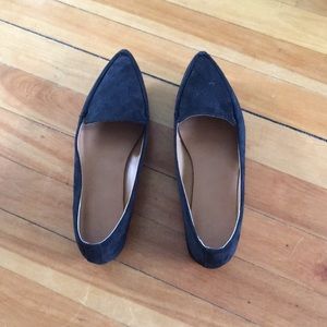 JCrew Suede Pointy Toe Loafers